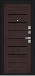 Дверь Браво Техно/BChrome Букле черное/Wenge Melinga DIS007419 фото